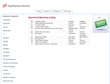 Tablet Screenshot of nepalbusinessdirectory.info