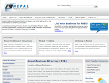 Tablet Screenshot of nepalbusinessdirectory.com
